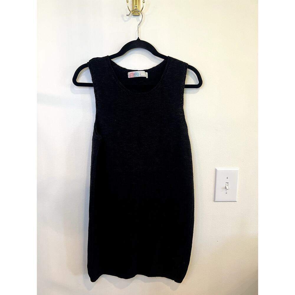 FP Beach Black Sleeveless Knit Sweater Dress Coverup Size Small